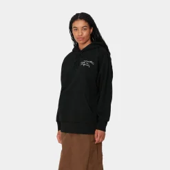 Sweats>Carhartt WIP W' Hooded Lips Sweat Black