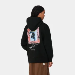 Sweats>Carhartt WIP W' Hooded Lips Sweat Black