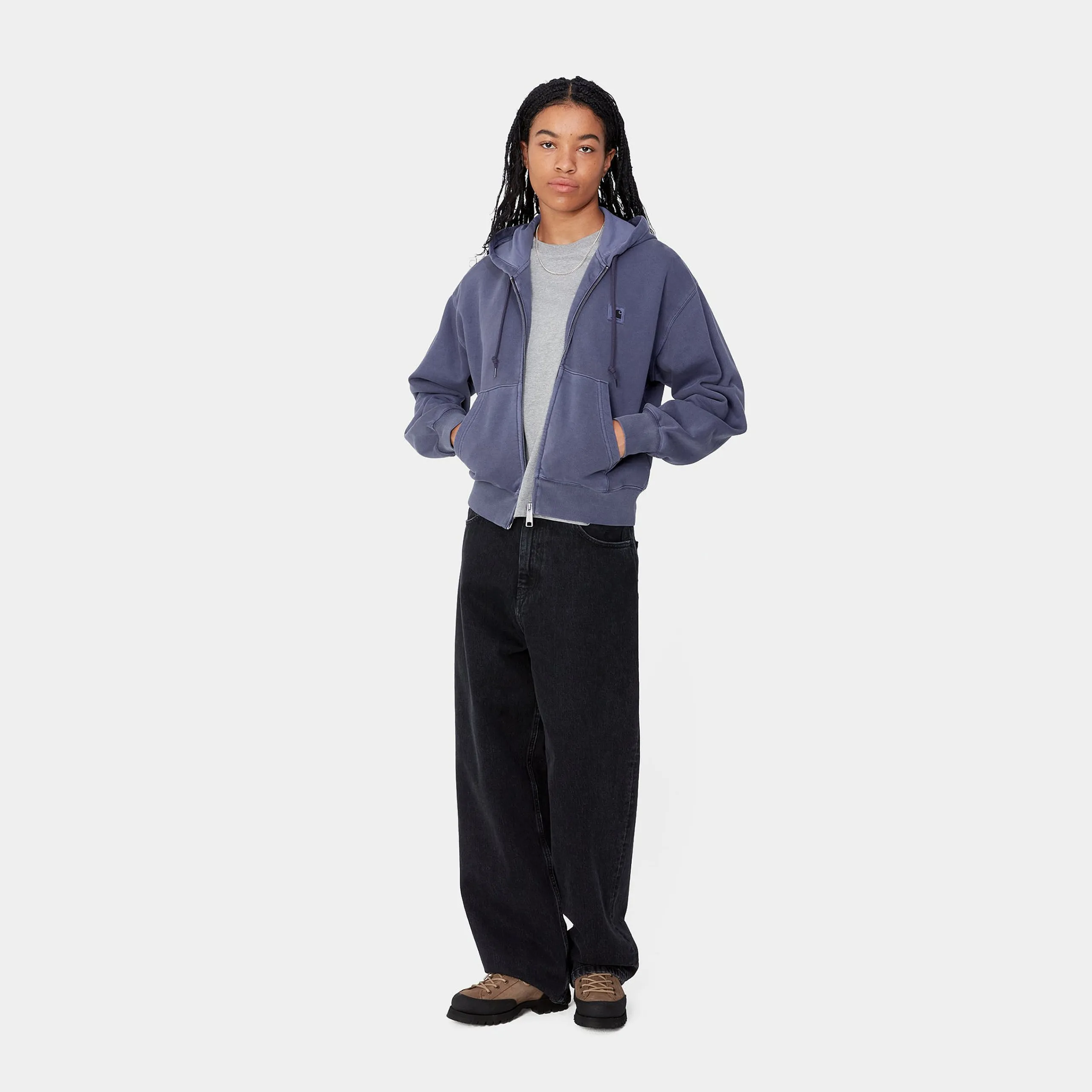 Sweats>Carhartt WIP W' Hooded Nelson Jacket Aura