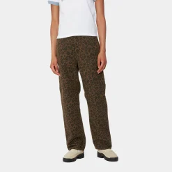 Hosen>Carhartt WIP W' Leo Pierce Pant Straight Camo Leo, Tamarind / Tamarind