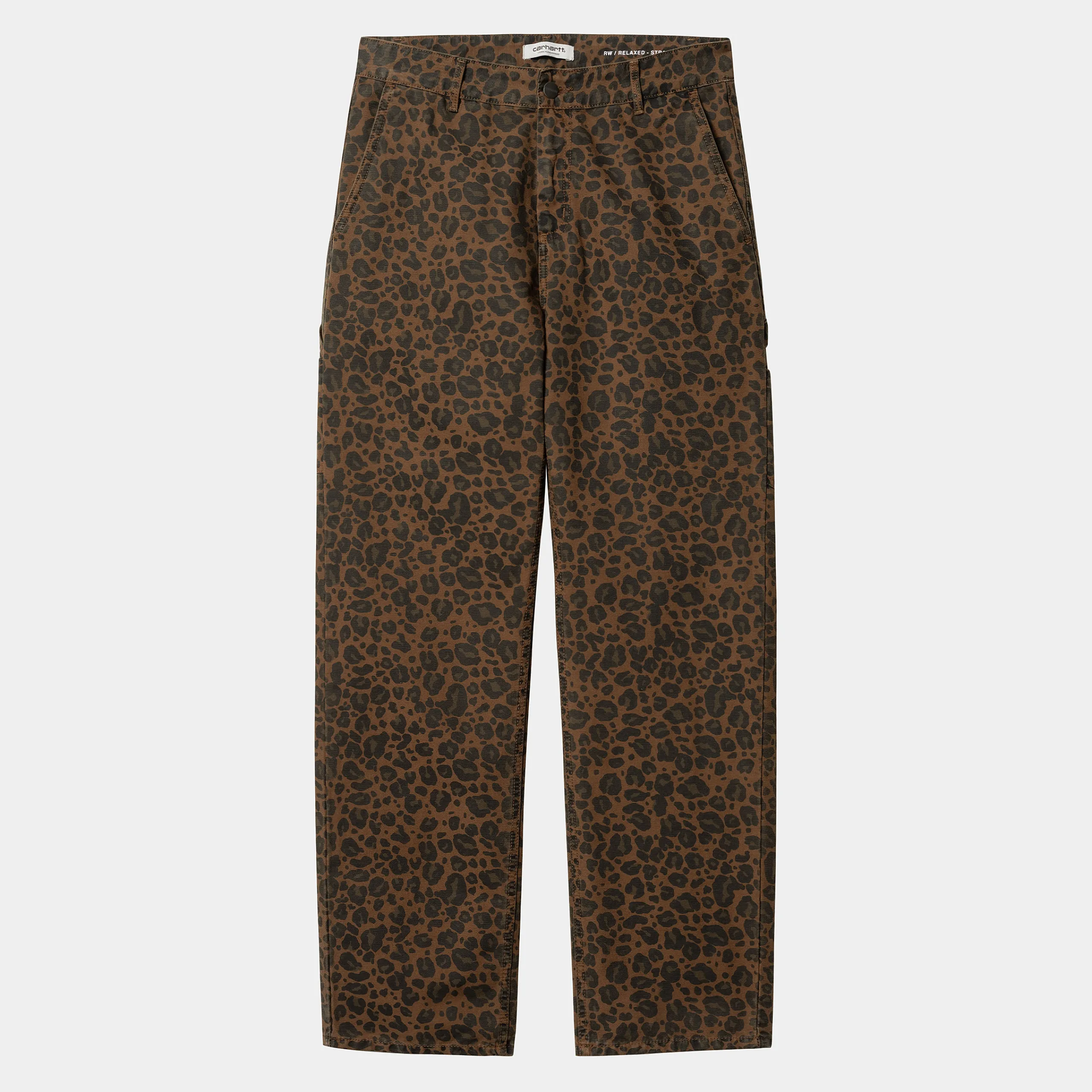 Hosen>Carhartt WIP W' Leo Pierce Pant Straight Camo Leo, Tamarind / Tamarind