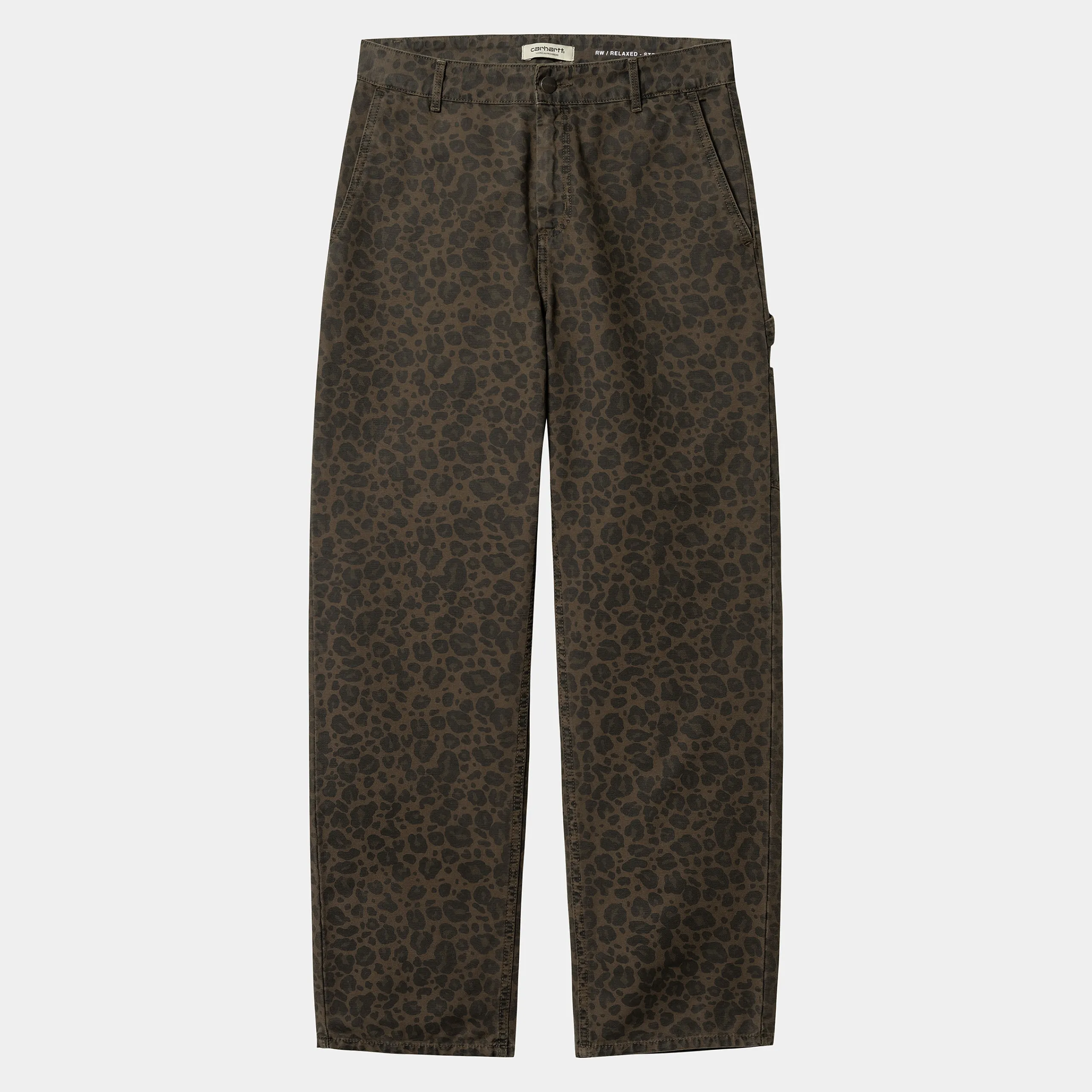 Hosen>Carhartt WIP W' Leo Pierce Pant Straight Camo Leo, Tamarind / Office Green