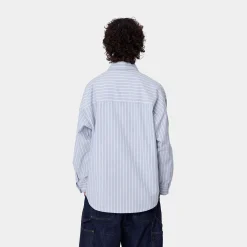 Hemden>Carhartt WIP W' L/S Dowlen Shirt Dowlen Stripe, Bleach / White