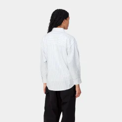 Hemden>Carhartt WIP W' L/S Dowlen Shirt Dowlen Stripe, White / White
