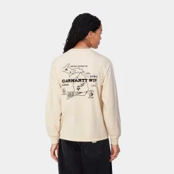T-Shirts>Carhartt WIP W' L/S Home State T-Shirt Natural