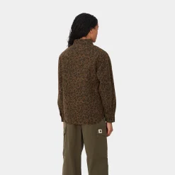 Hemden|Denim>Carhartt WIP W' L/S Leo Shirt Camo Leo, Tamarind / Tamarind