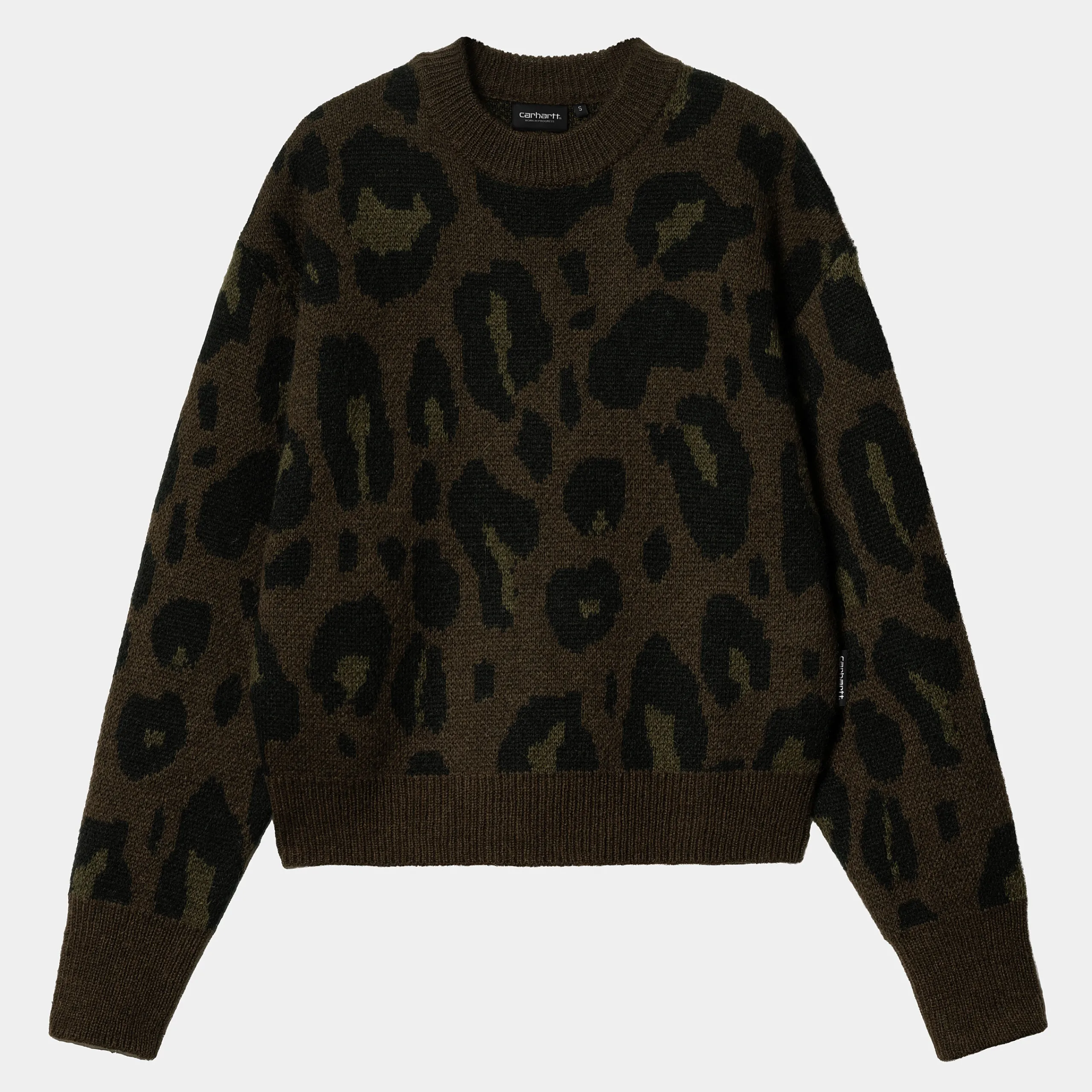 Strick>Carhartt WIP W' Merton Sweater Camo Leo Jacquard, Tamarind
