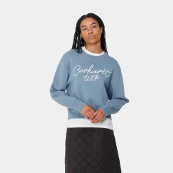 Strick>Carhartt WIP W' Signature Sweater Dusty Ice / Wax