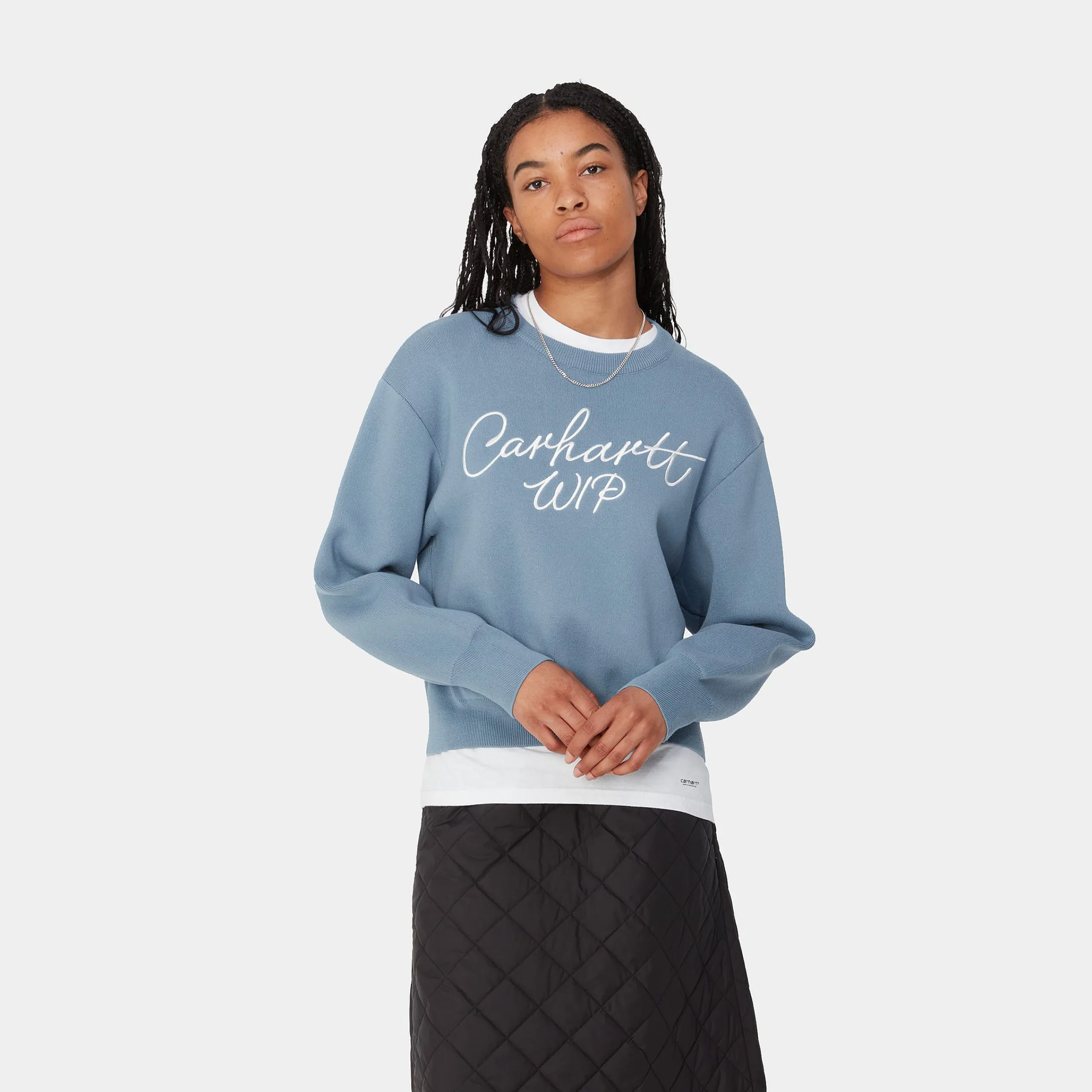 Strick>Carhartt WIP W' Signature Sweater Dusty Ice / Wax