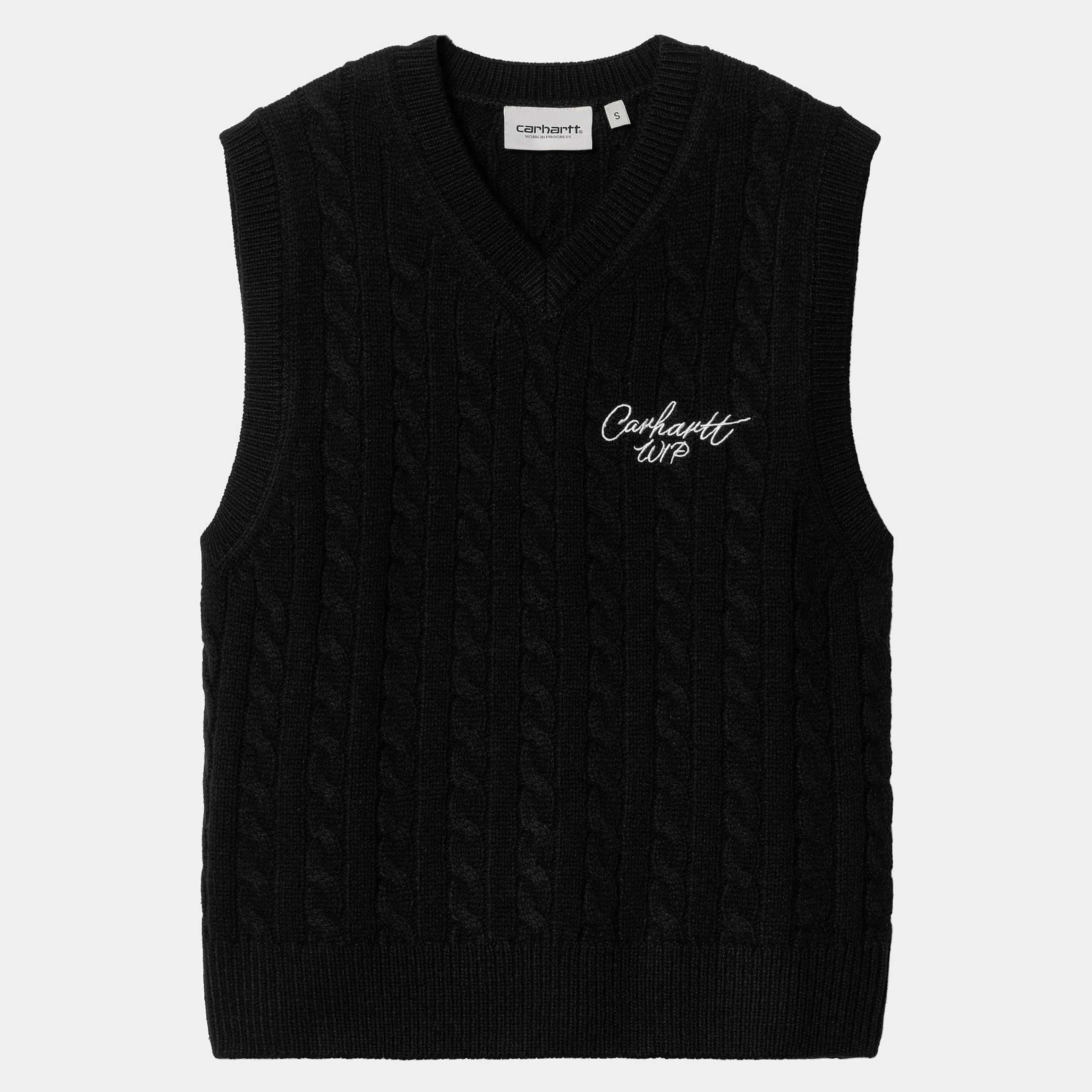 Strick>Carhartt WIP W' Signature Vest Sweater Black / Wax