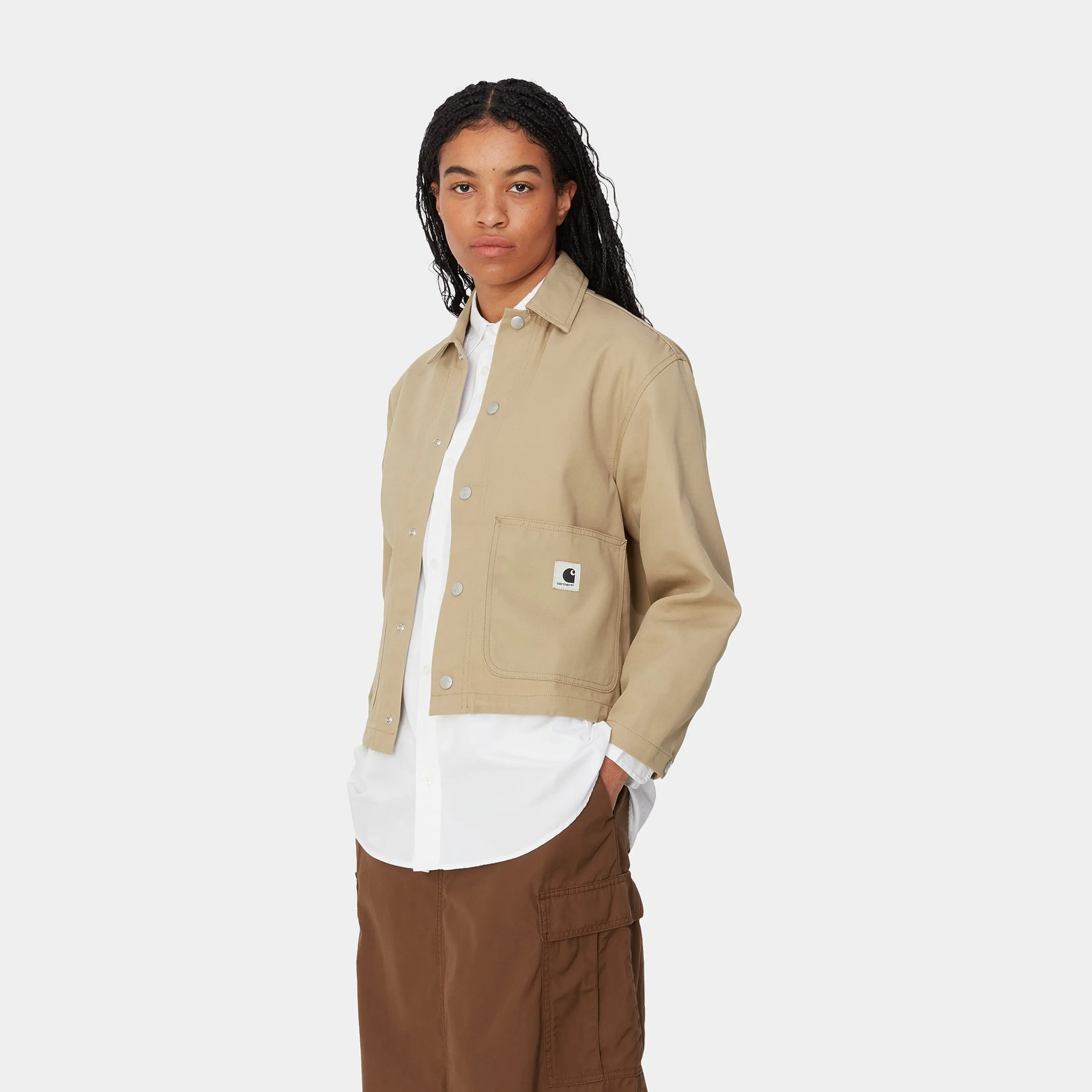 Jacken|Hemden>Carhartt WIP W' Simple Shirt Jac Leather