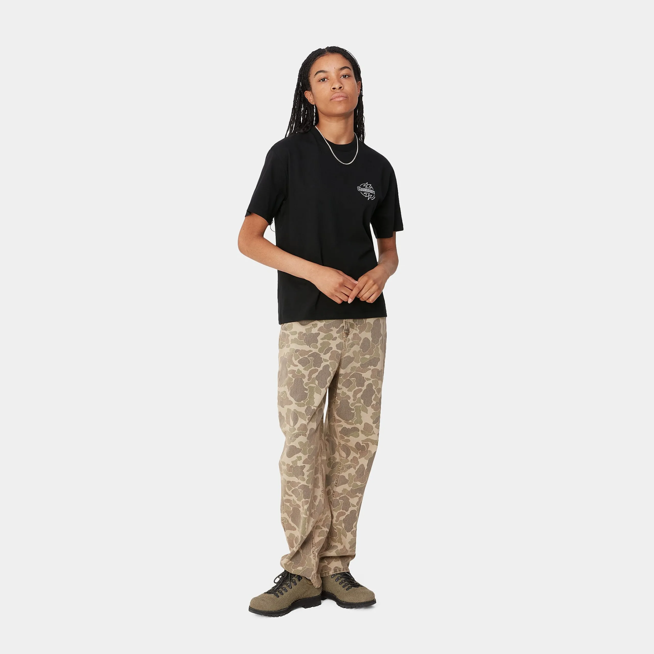 T-Shirts>Carhartt WIP W' S/S Ablaze T-Shirt Black / White