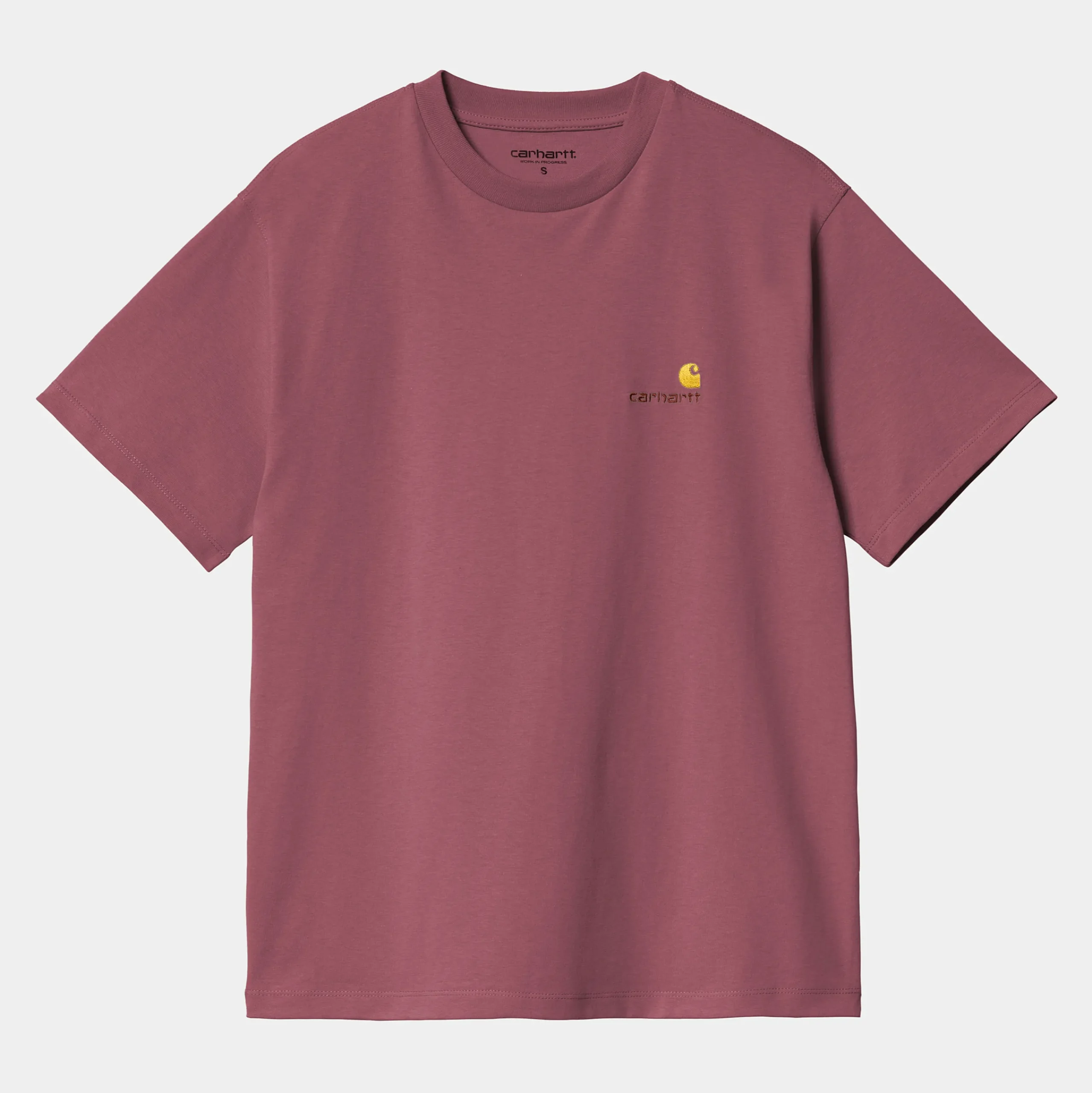 T-Shirts>Carhartt WIP W' S/S American Script T-Shirt Dusty Fuchsia