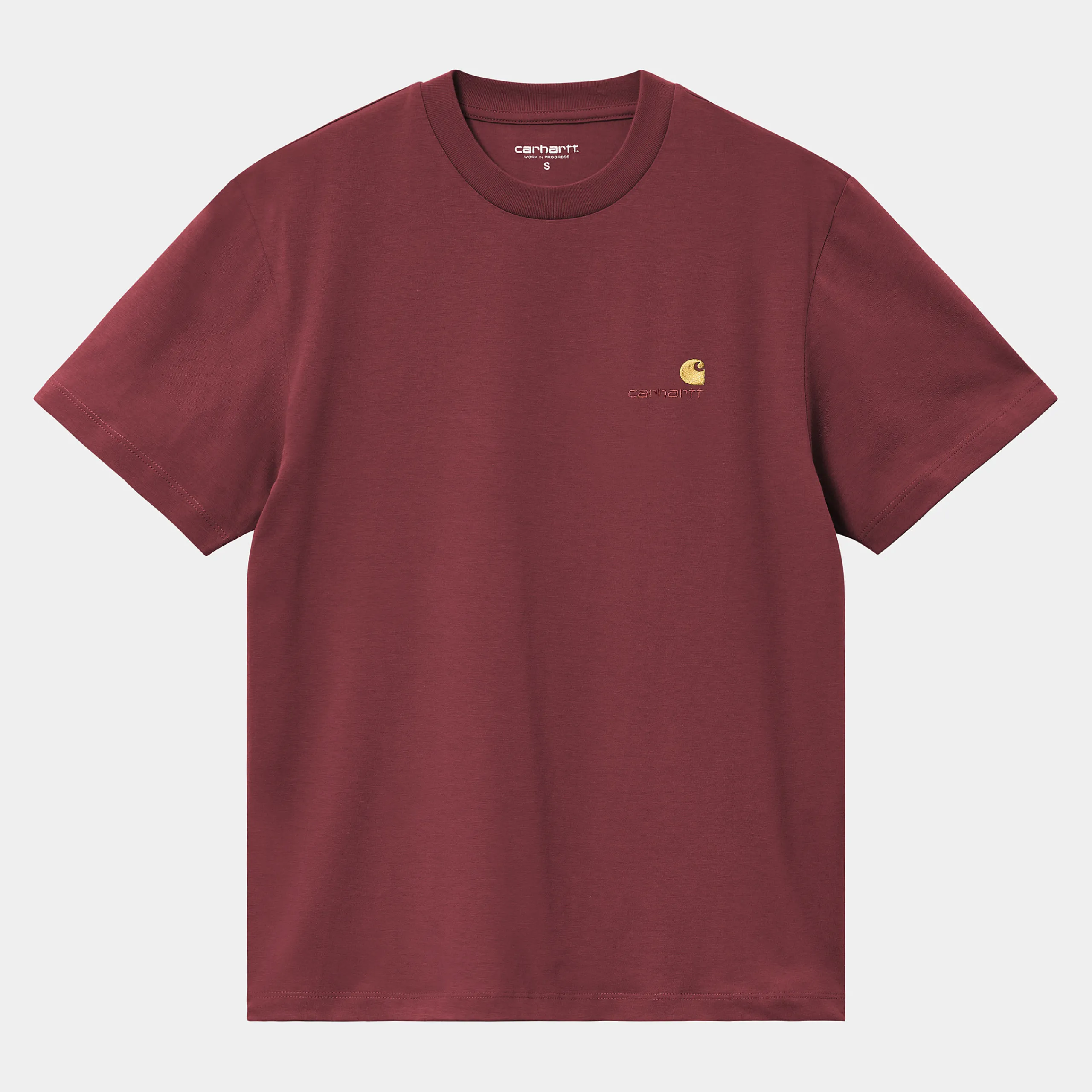 T-Shirts>Carhartt WIP W' S/S American Script T-Shirt Malbec