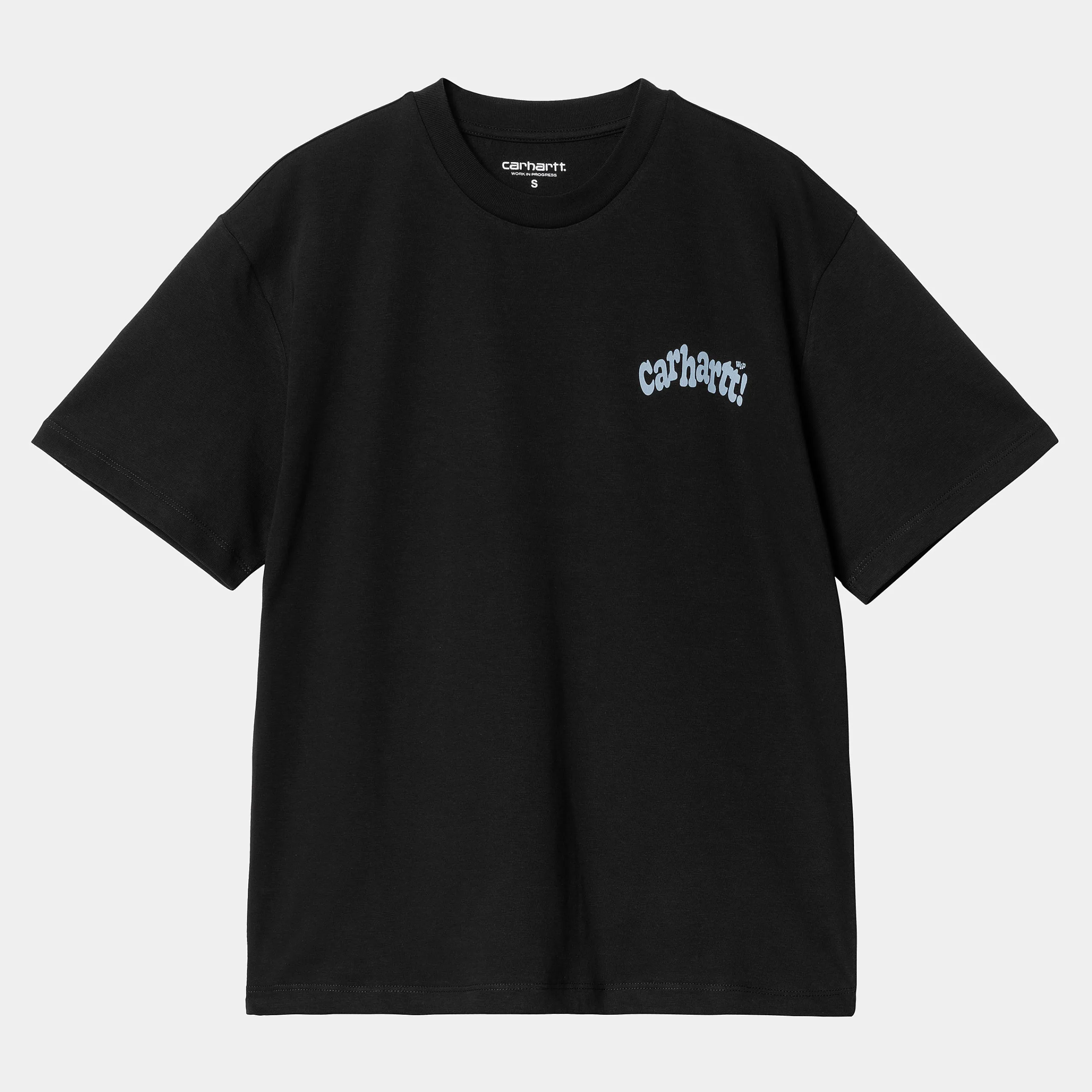 T-Shirts>Carhartt WIP W' S/S Amour T-Shirt Black / Misty Sky