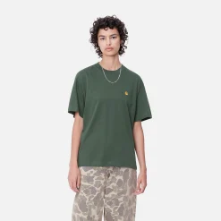T-Shirts>Carhartt WIP W' S/S Chase T-Shirt Sycamore Tree / Gold
