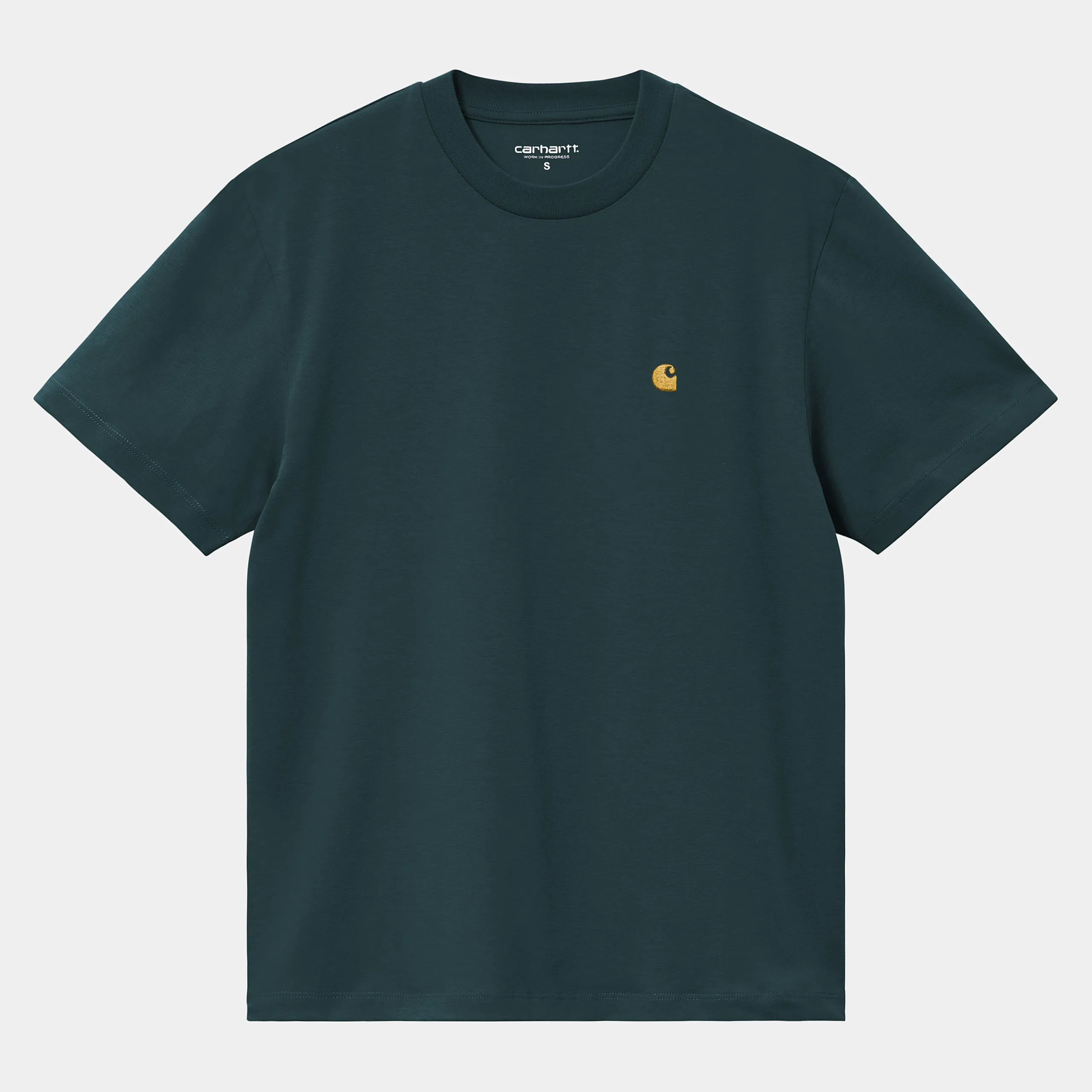 T-Shirts>Carhartt WIP W' S/S Chase T-Shirt Duck Blue / Gold