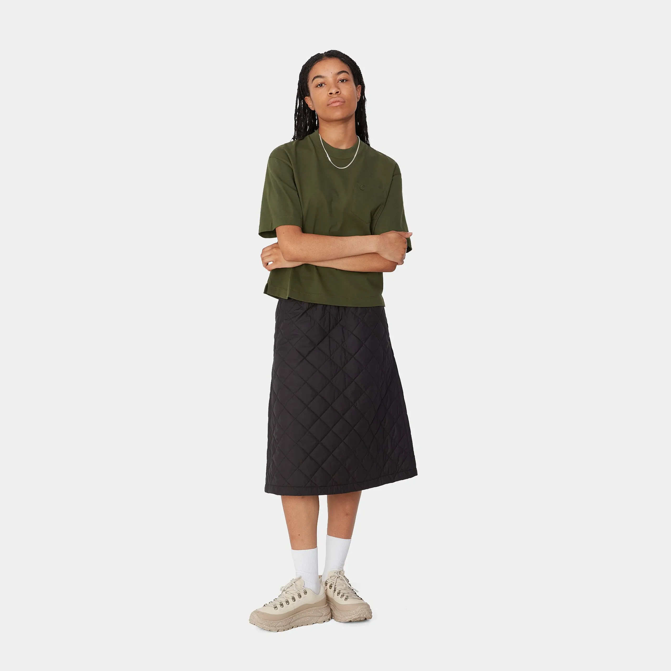 T-Shirts>Carhartt WIP W' S/S Colburn T-Shirt Office Green