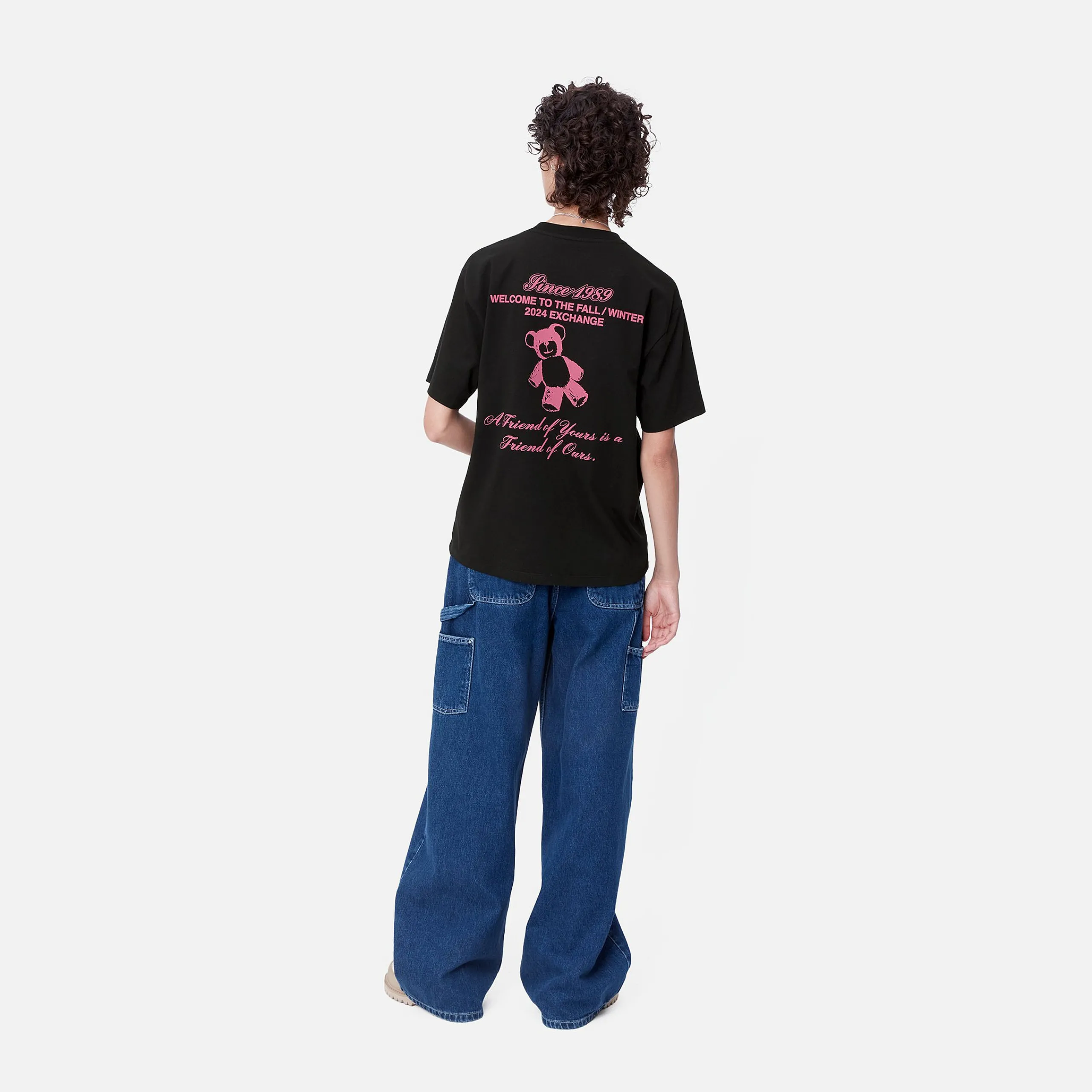 T-Shirts>Carhartt WIP W' S/S Exchange T-Shirt Black / Pink