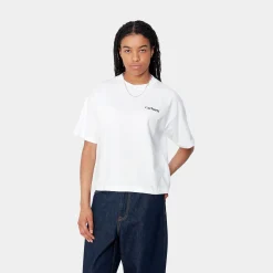 T-Shirts>Carhartt WIP W' S/S Fold Leo T-Shirt White