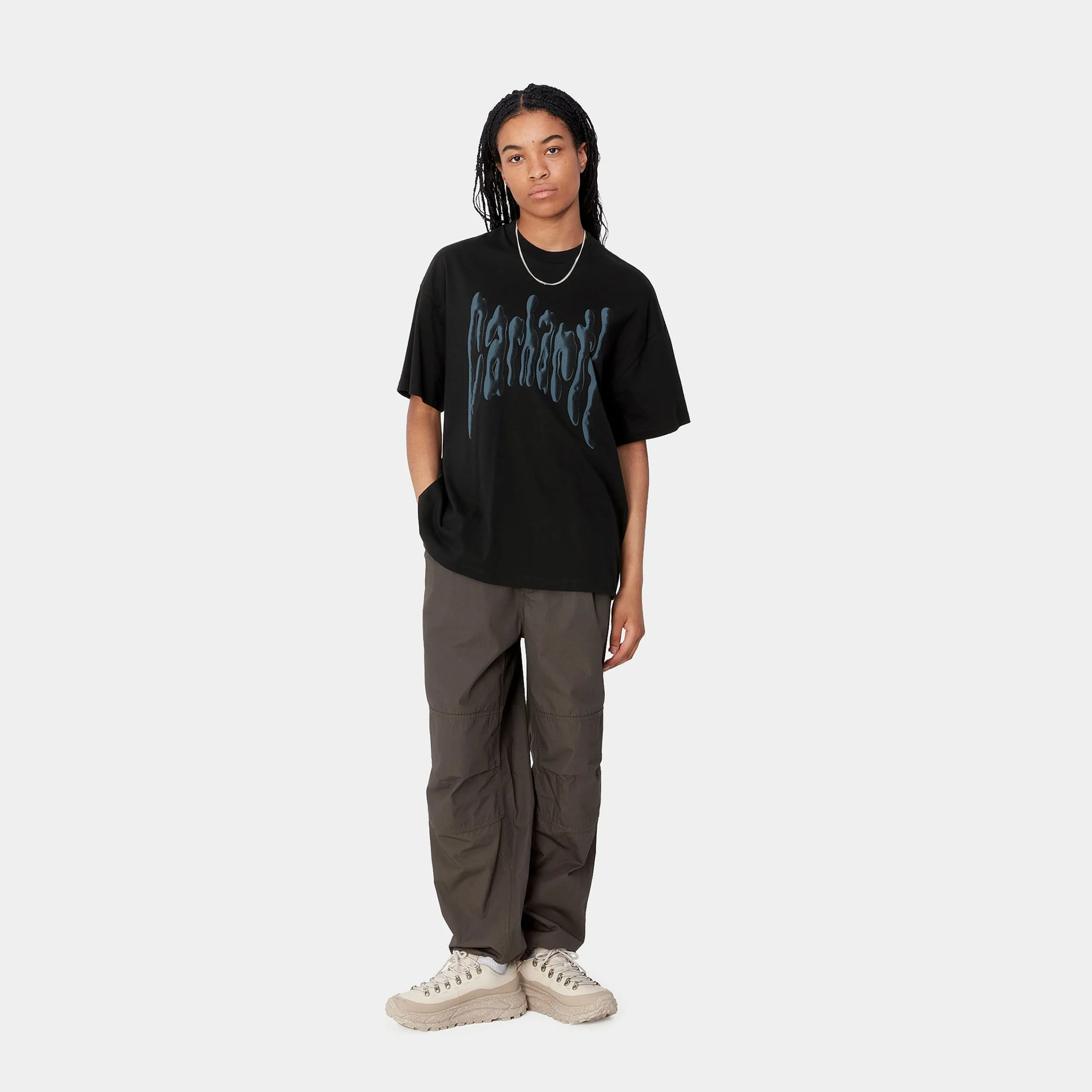 T-Shirts>Carhartt WIP W' S/S Goo T-Shirt Black / Grey