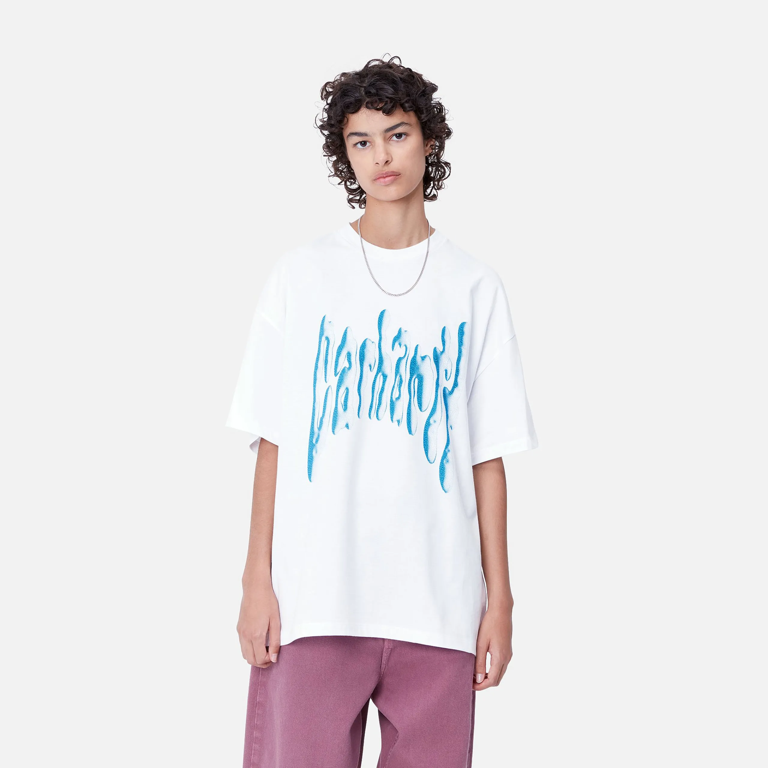 T-Shirts>Carhartt WIP W' S/S Goo T-Shirt White / Blue