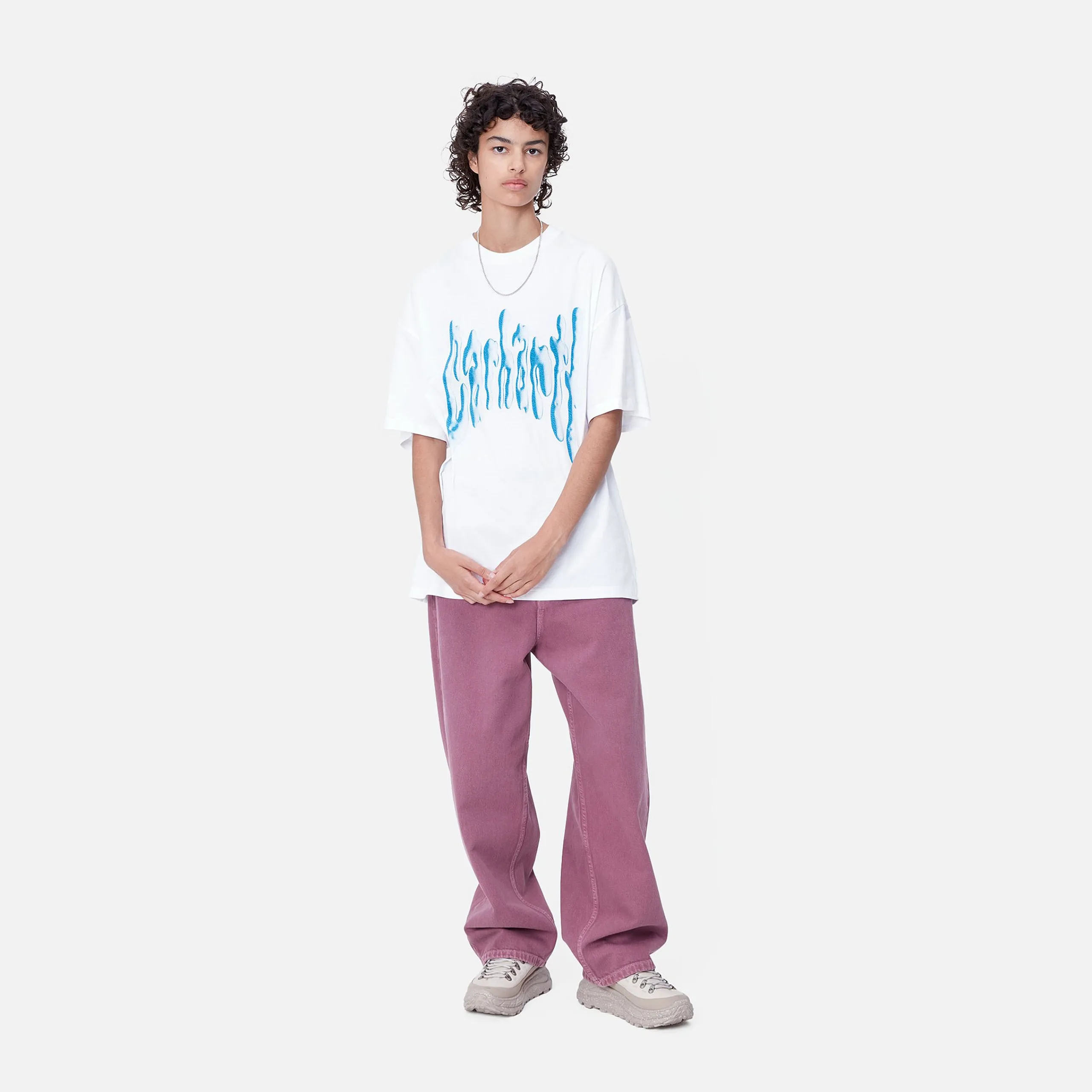 T-Shirts>Carhartt WIP W' S/S Goo T-Shirt White / Blue