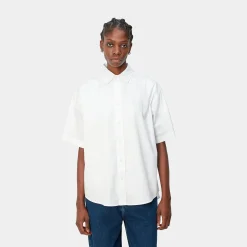 Hemden>Carhartt WIP W' S/S Jaxon Shirt White / White