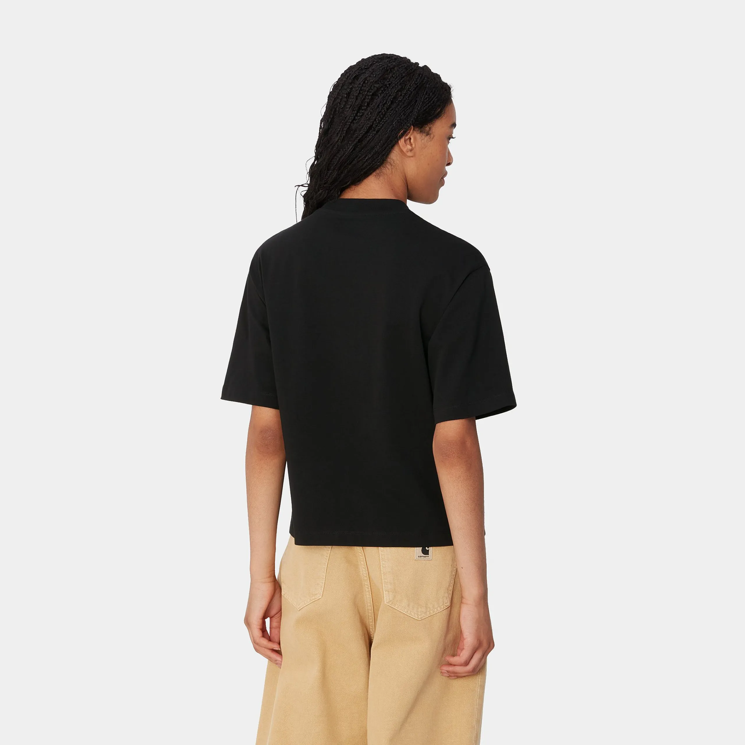 T-Shirts>Carhartt WIP W' S/S Kainosho T-Shirt Black / Arctic Lime
