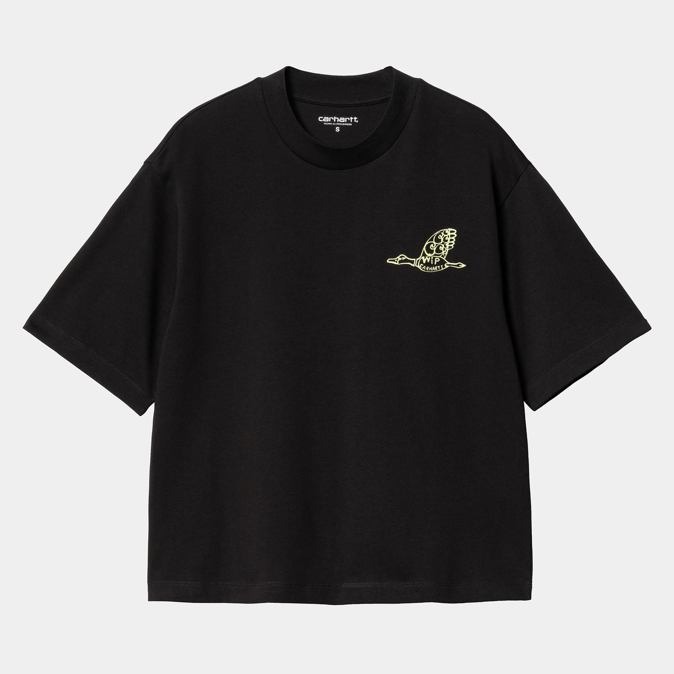 T-Shirts>Carhartt WIP W' S/S Kainosho T-Shirt Black / Arctic Lime
