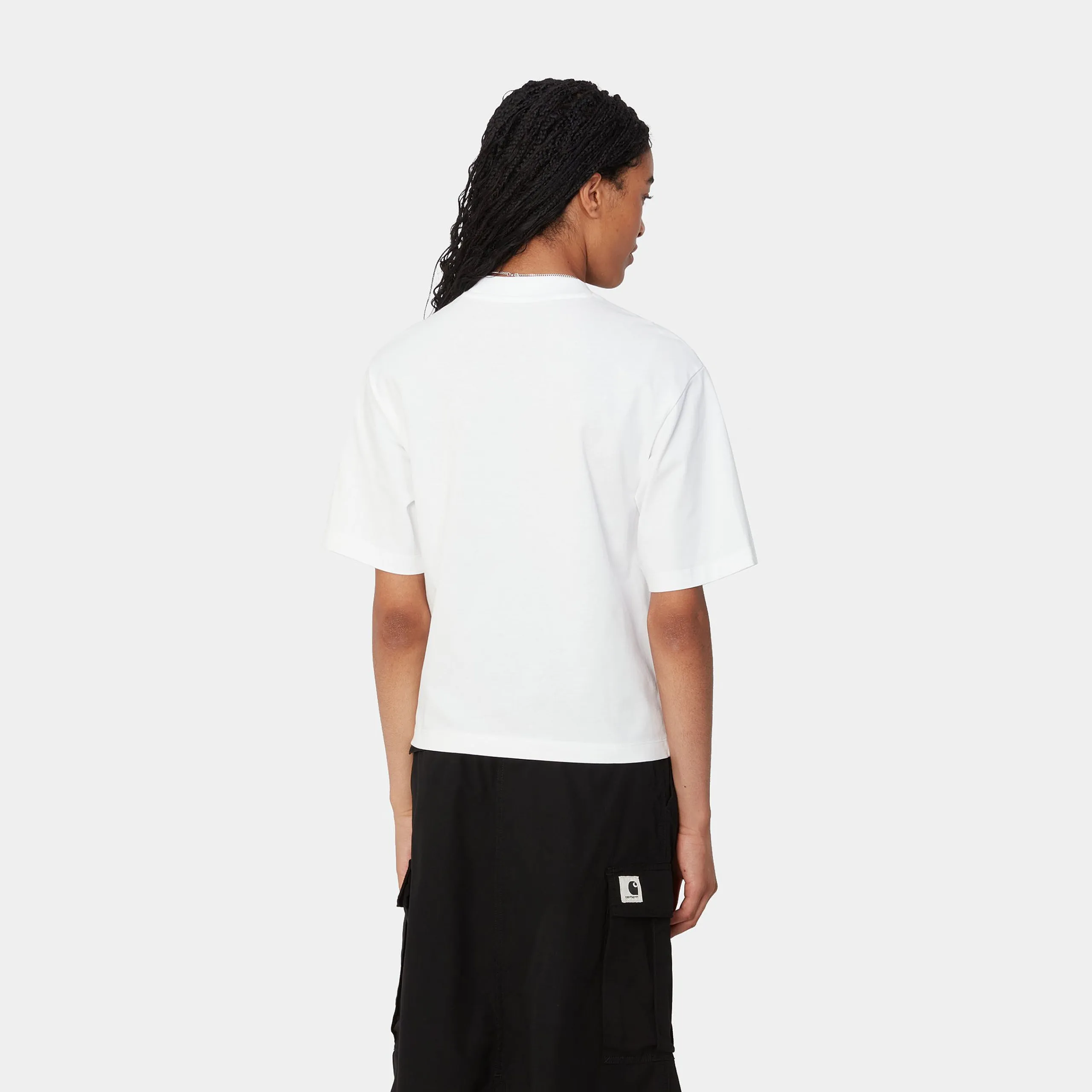 T-Shirts>Carhartt WIP W' S/S Kainosho T-Shirt White / Charm Pink