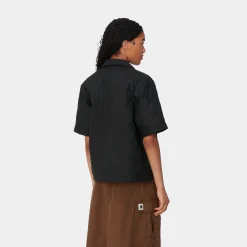 Jacken|Hemden>Carhartt WIP W' S/S Laurens Shirt Jac Black