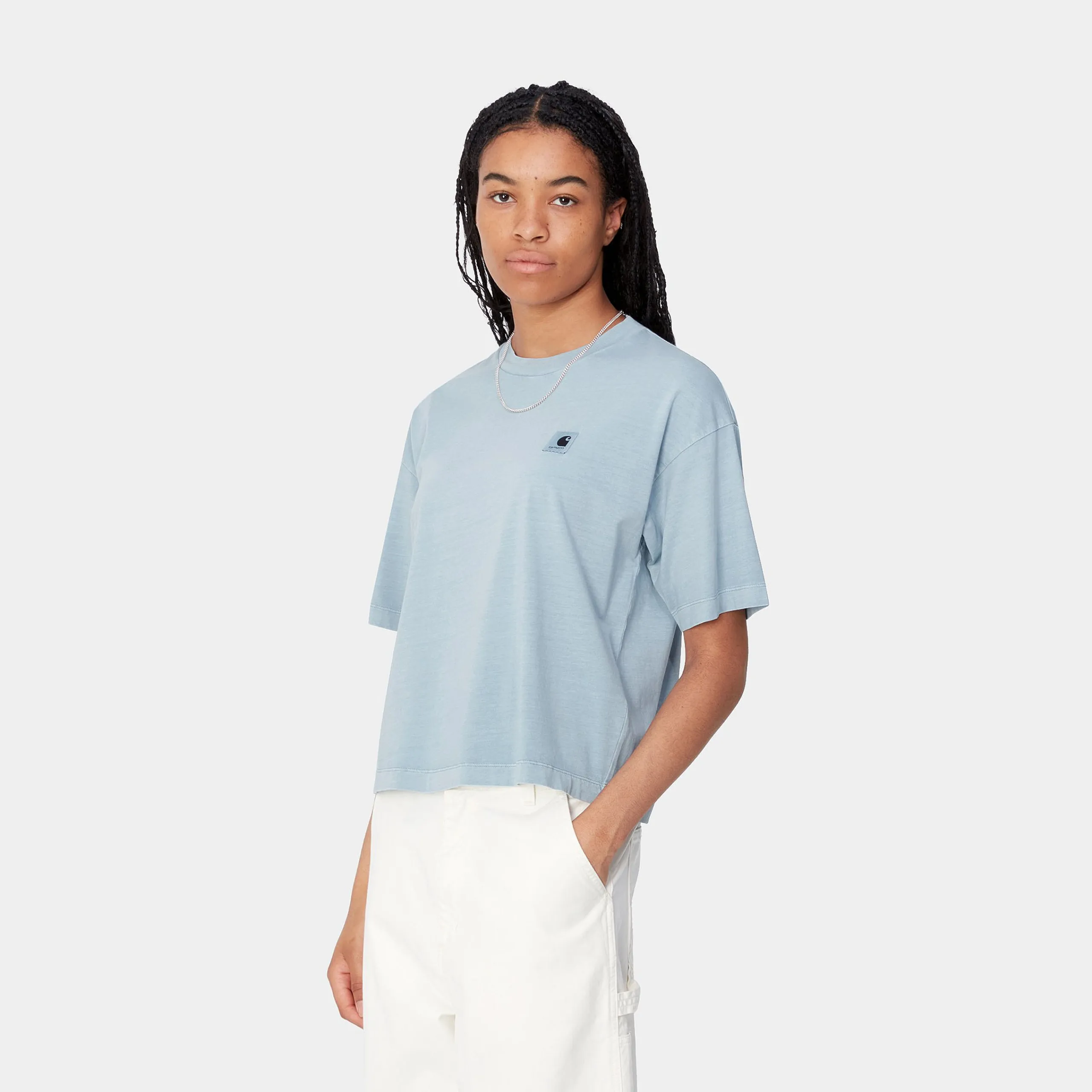 T-Shirts>Carhartt WIP W' S/S Nelson T-Shirt Dusty Ice