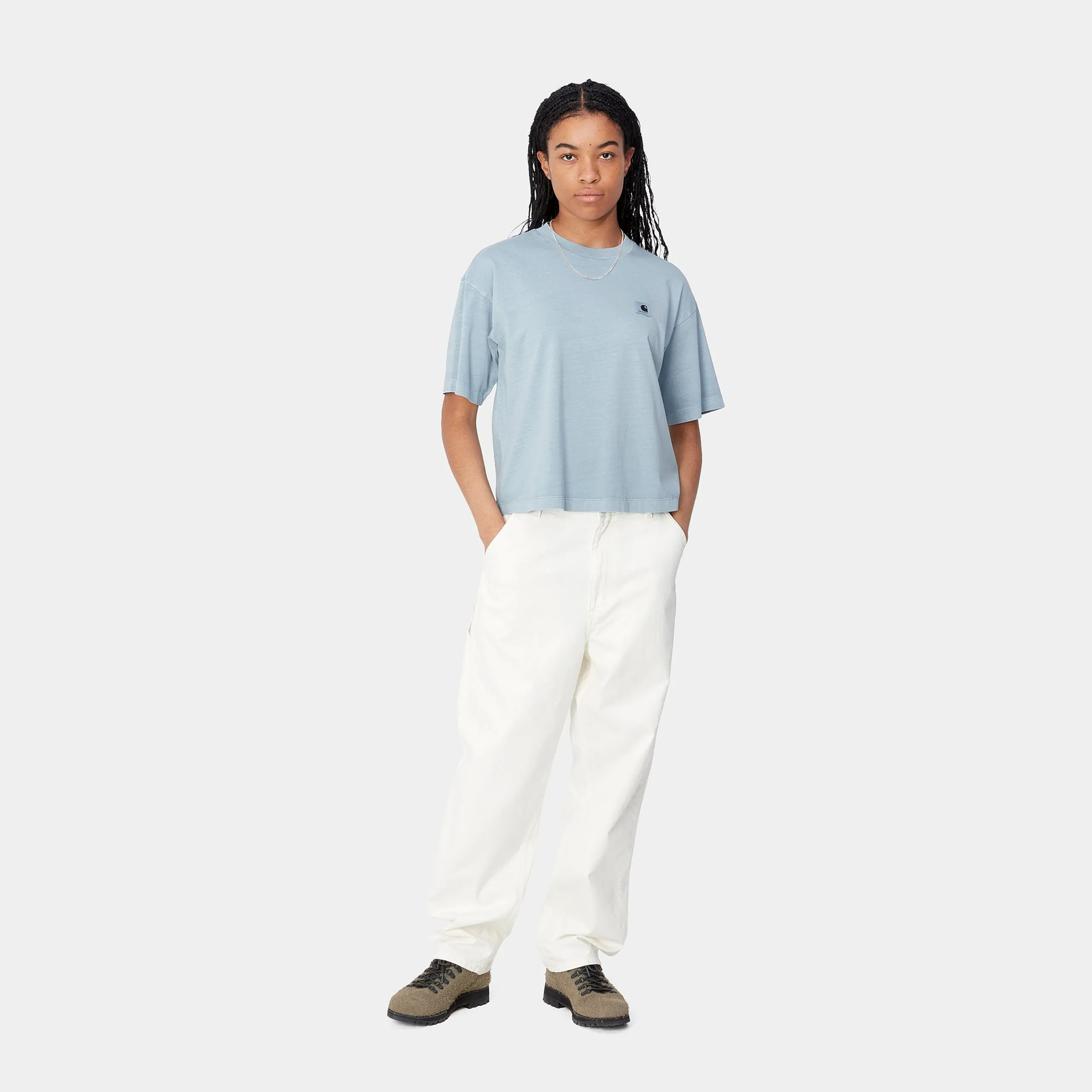 T-Shirts>Carhartt WIP W' S/S Nelson T-Shirt Dusty Ice