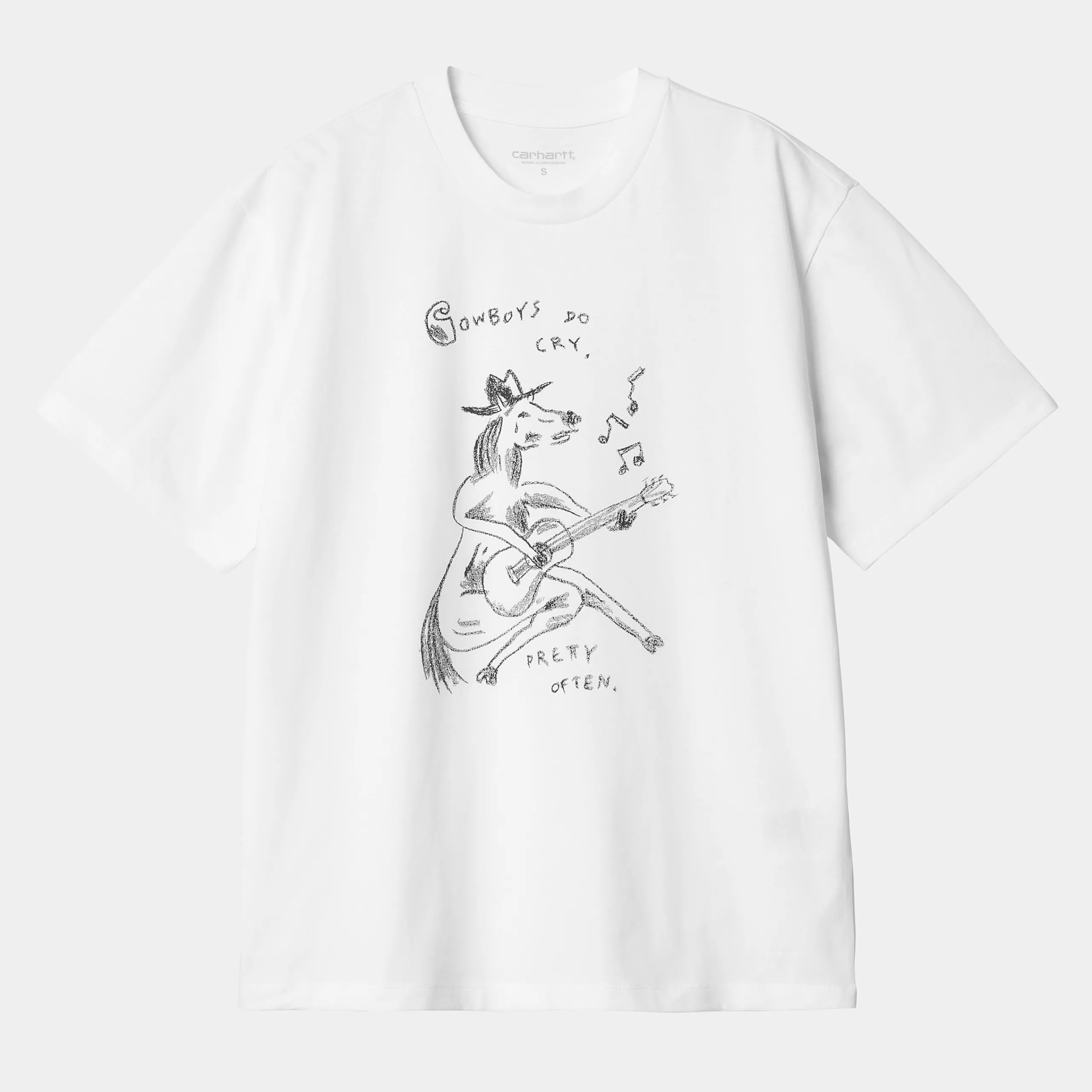 T-Shirts>Carhartt WIP W' S/S Pepe Sad Cowboy T-Shirt White / Black