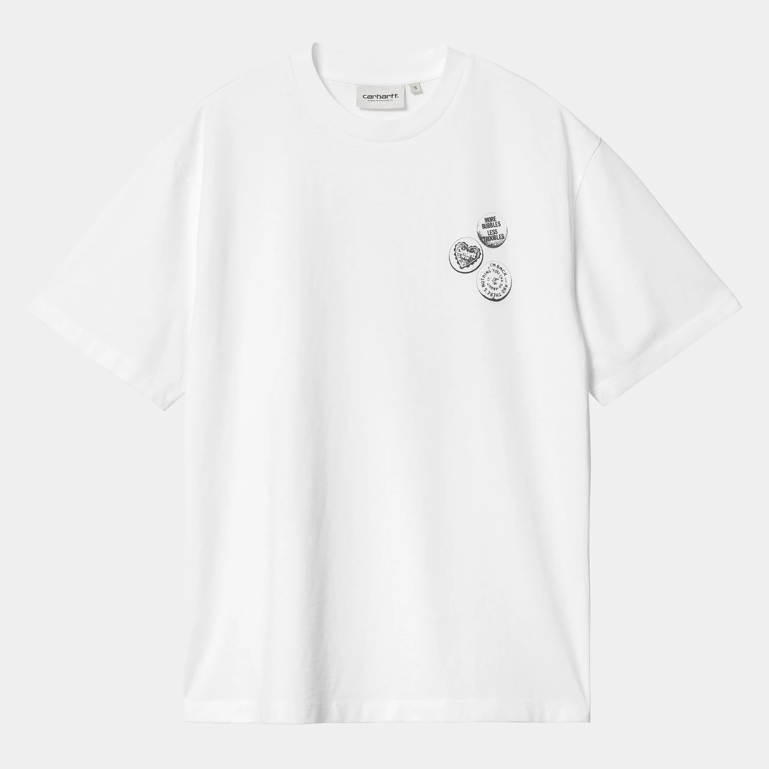 T-Shirts>Carhartt WIP W' S/S Pins T-Shirt White / Black