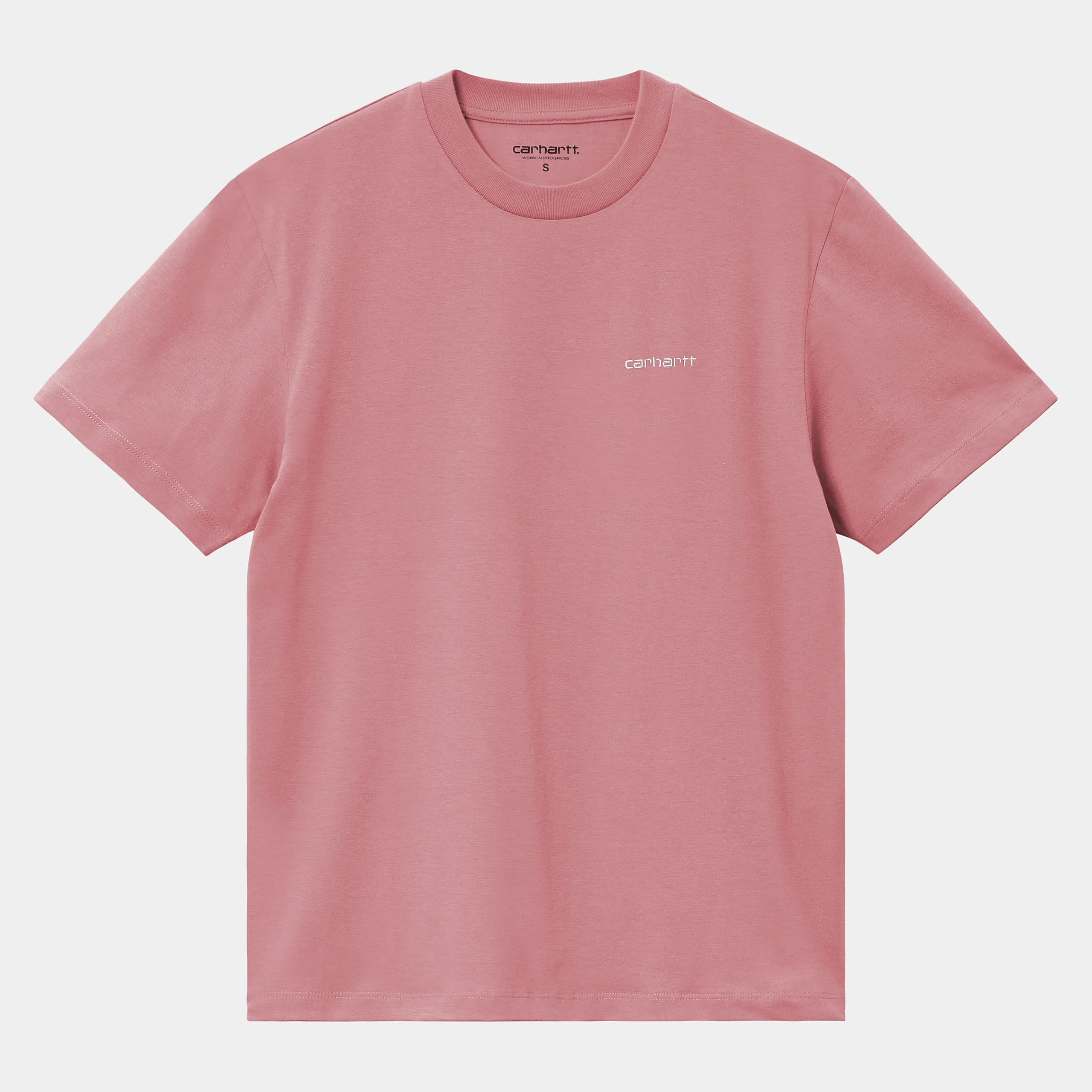T-Shirts>Carhartt WIP W' S/S Script Embroidery T-Shirt Dusty Rose / Moonbeam