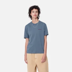 T-Shirts>Carhartt WIP W' S/S Script Embroidery T-Shirt Positano / Malbec