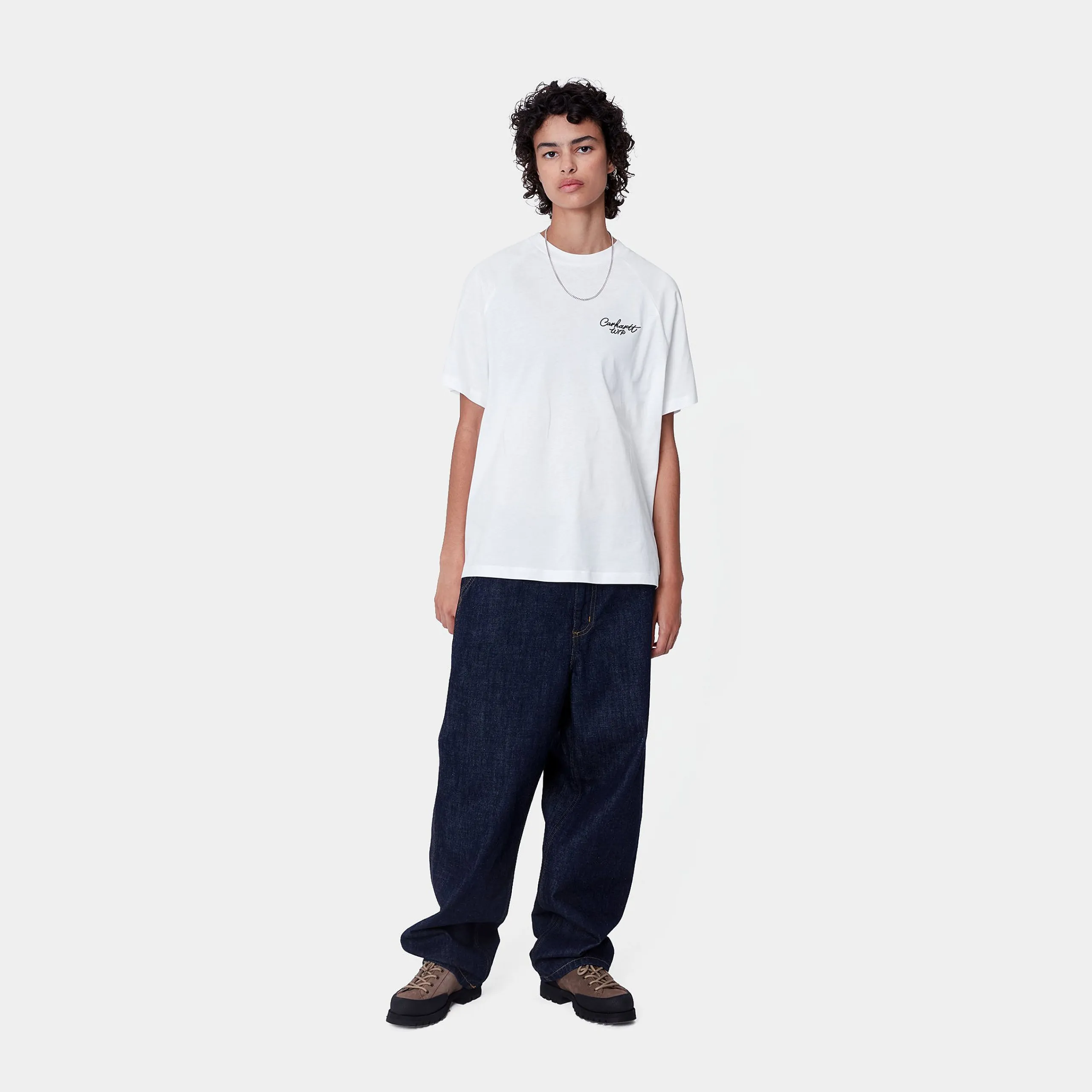 T-Shirts>Carhartt WIP W' S/S Signature T-Shirt White / Black