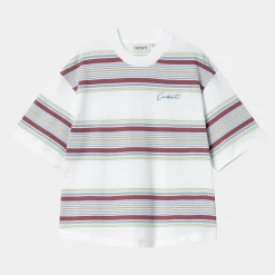 T-Shirts>Carhartt WIP W' S/S Snyder T-Shirt Snyder Stripe, White