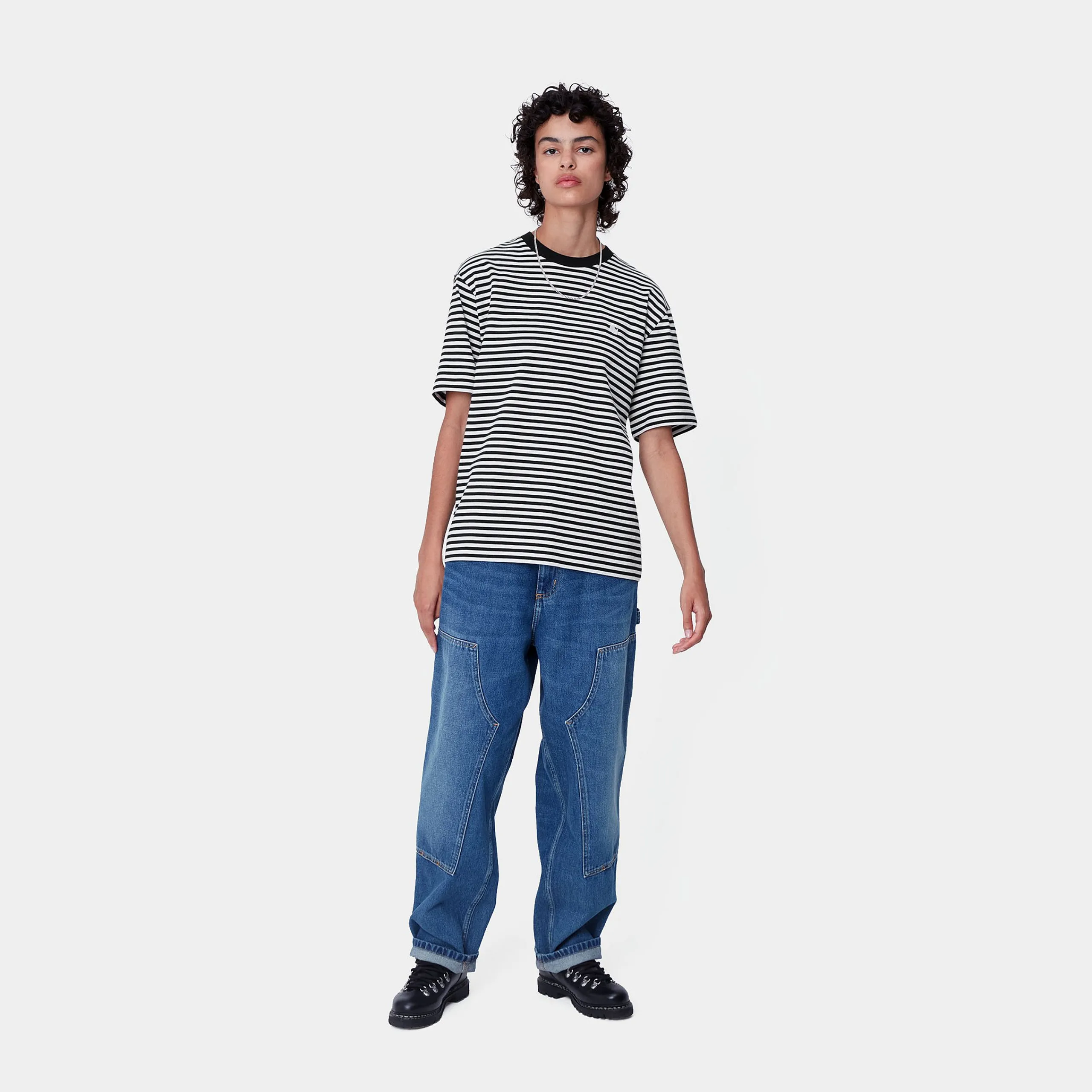 T-Shirts>Carhartt WIP W' S/S Verner T-Shirt Verner stripe, Black / Wax