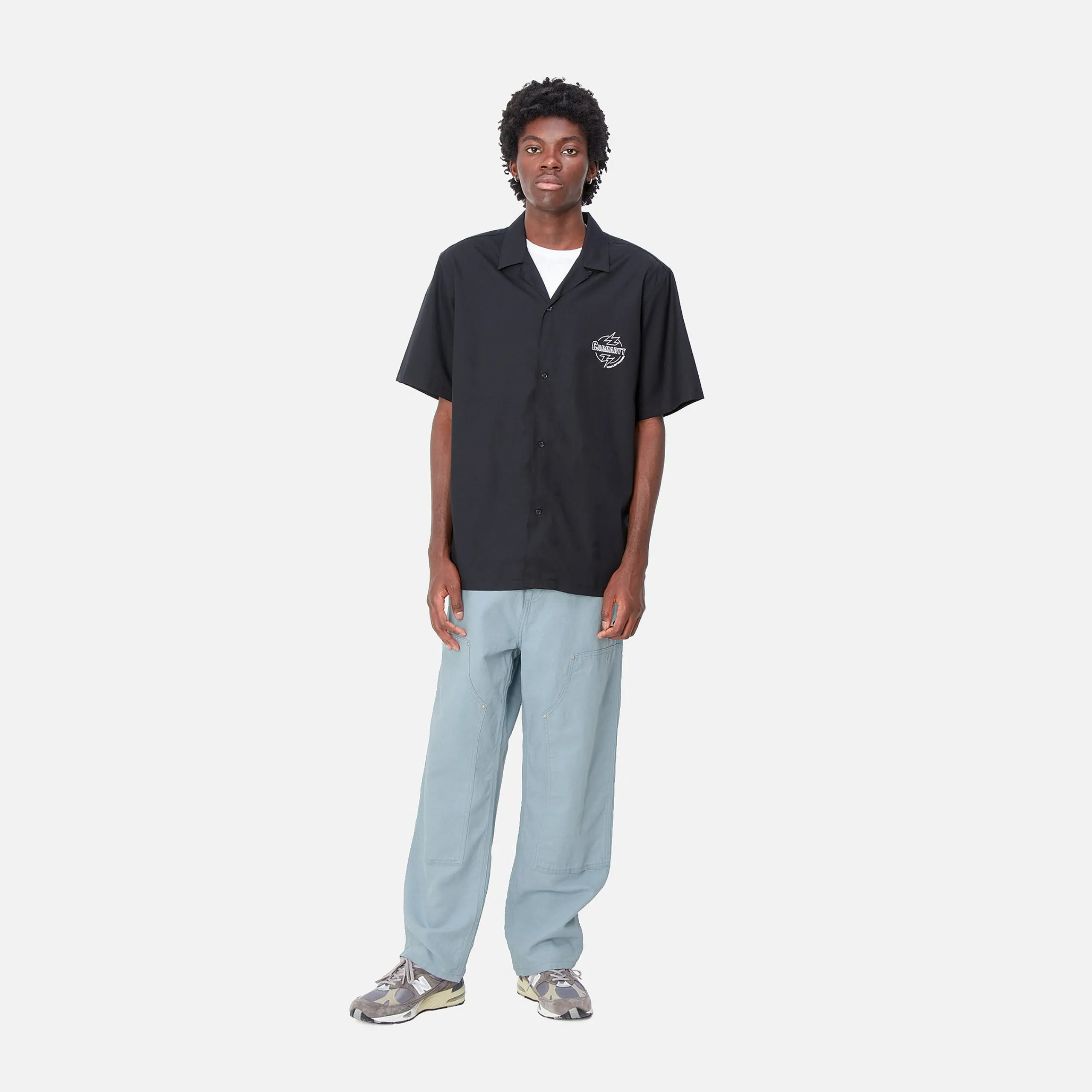 Hosen>Carhartt WIP Walter Double Knee Pant Misty Sky