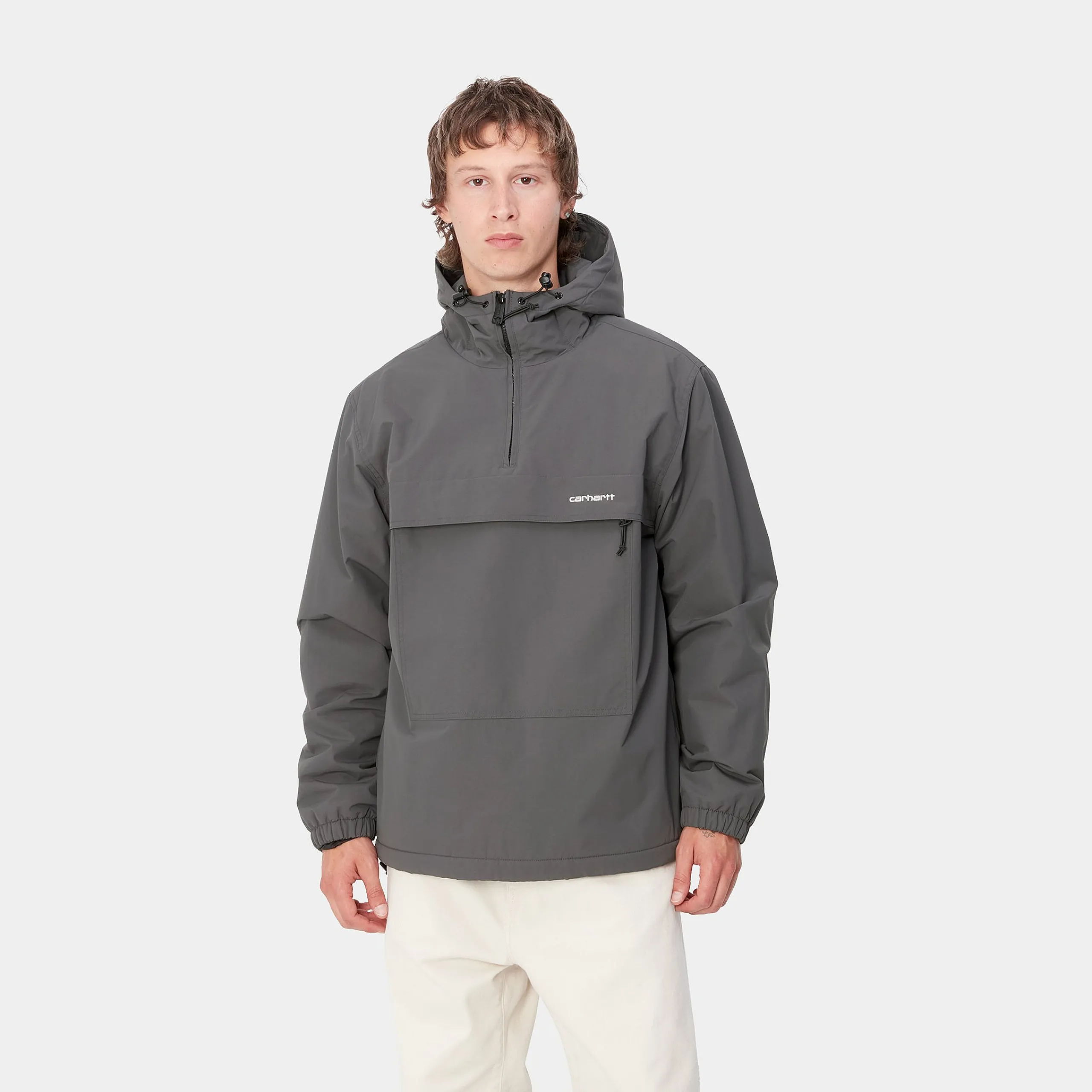 Jacken & Mäntel>Carhartt WIP Windbreaker Pullover (Winter) Graphite / White