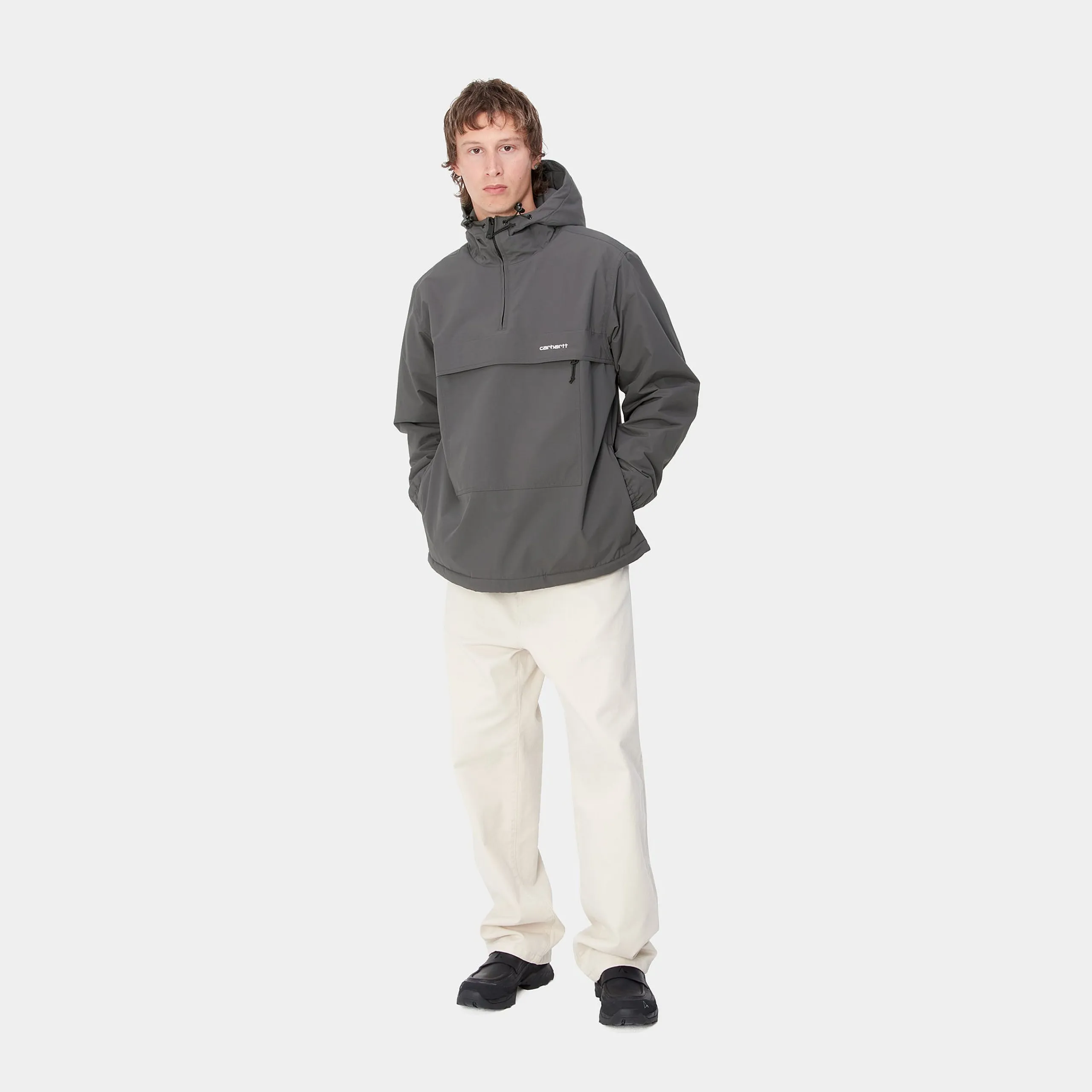 Jacken & Mäntel>Carhartt WIP Windbreaker Pullover (Winter) Graphite / White